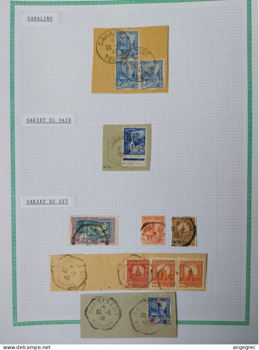 Tunisie Lot Timbre Oblitération Choisies  Sahaline, Sakiet El Dair, Sakiet Ez Zit Dont Fragment  Voir - Used Stamps