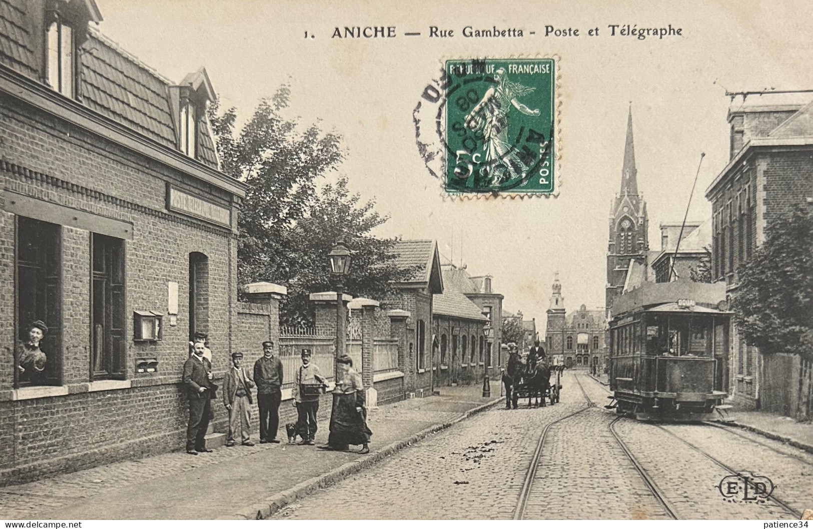 59 - ANICHE - Rue Gambetta - Poste Et Télégraphe - Aniche