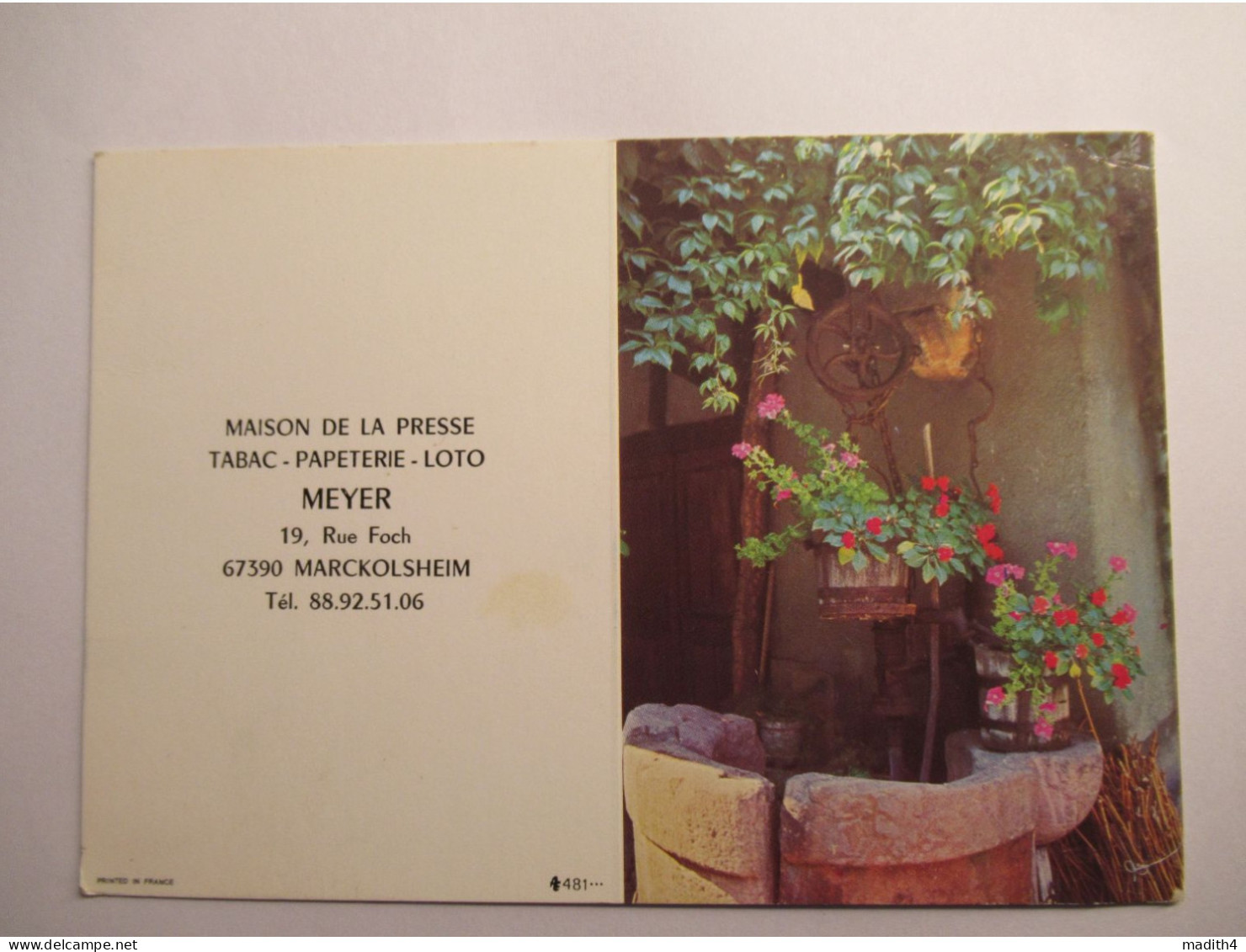 Petit Calendrier 1987 Publicité Meyer Marckosheim - Tamaño Pequeño : 1981-90