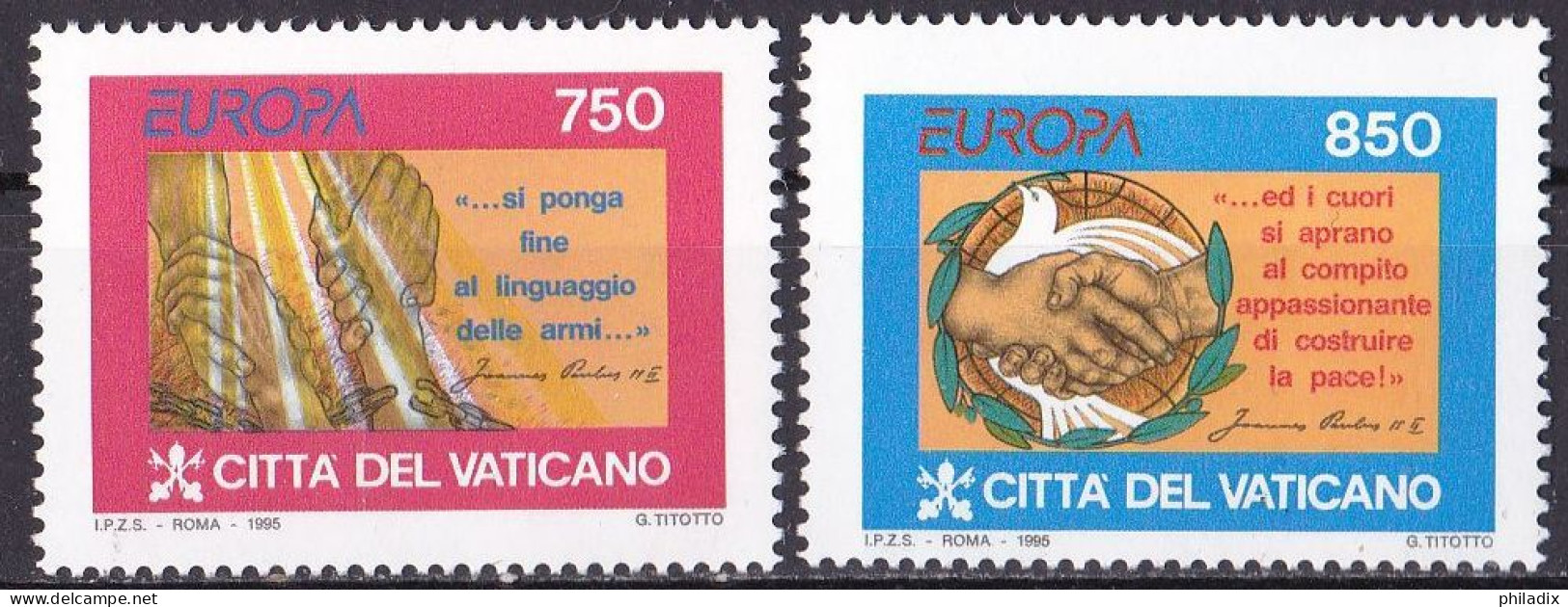 # Vatikan Satz Von 1995 **/MNH (A5-6) - Unused Stamps