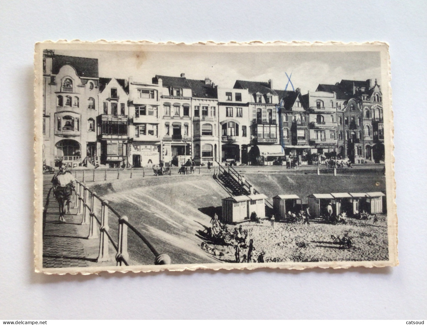 Carte Postale Ancienne (1955) Middelkerke Centre De La Digue - Centrum Van Zeedijk - Middelkerke