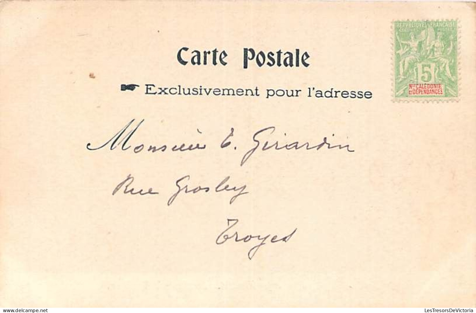 Nouvelle Calédonie - Une Rivière Dans La Brousse - Oblitéré 1907 - Animé - Carte Postale Ancienne - Nieuw-Caledonië