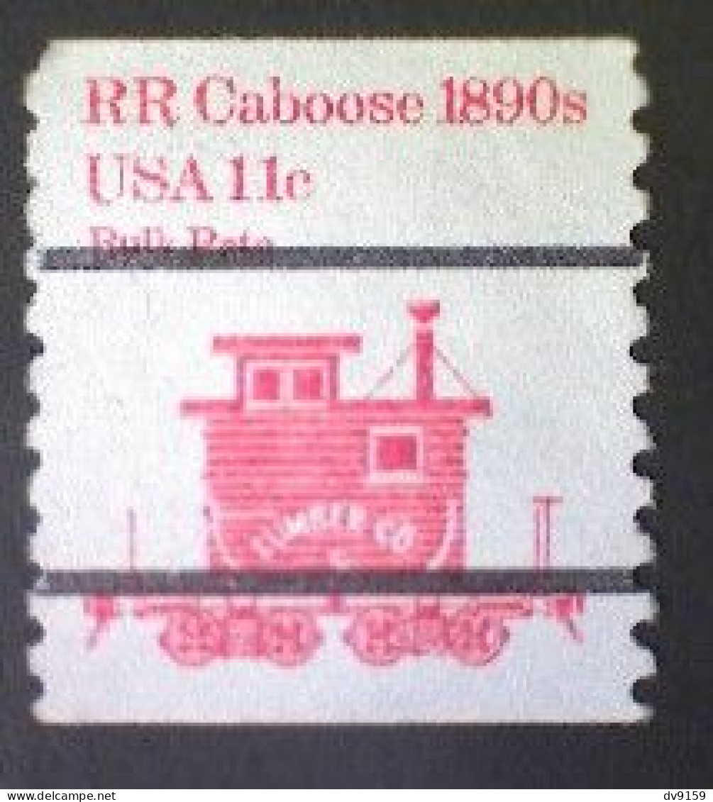 United States, Scott #1905a, Used(o), 1984 Coil, Transportation Series: Caboose Of 1890s, 11¢, Red - Usati