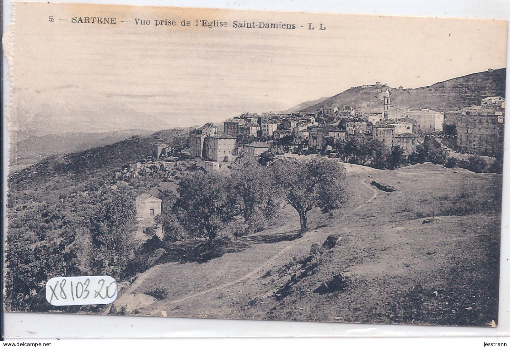 SARTENE- VUE PRISE DE L EGLISE SAINT-DAMIENS- LL 5 - Sartene