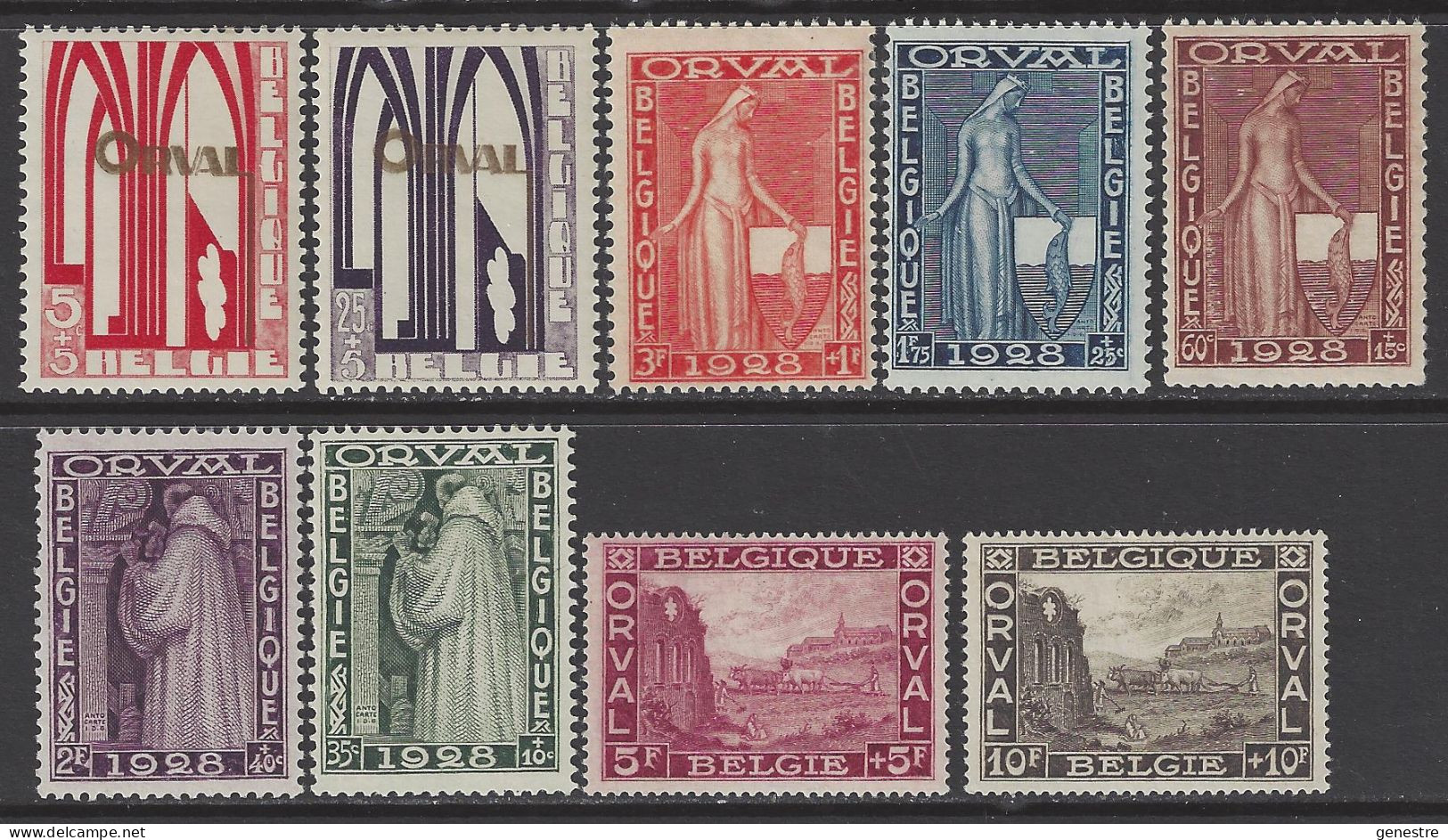 Belgique - 1928 - COB 258 à 266 */** (MNH/MH) - Voir Description - Neufs