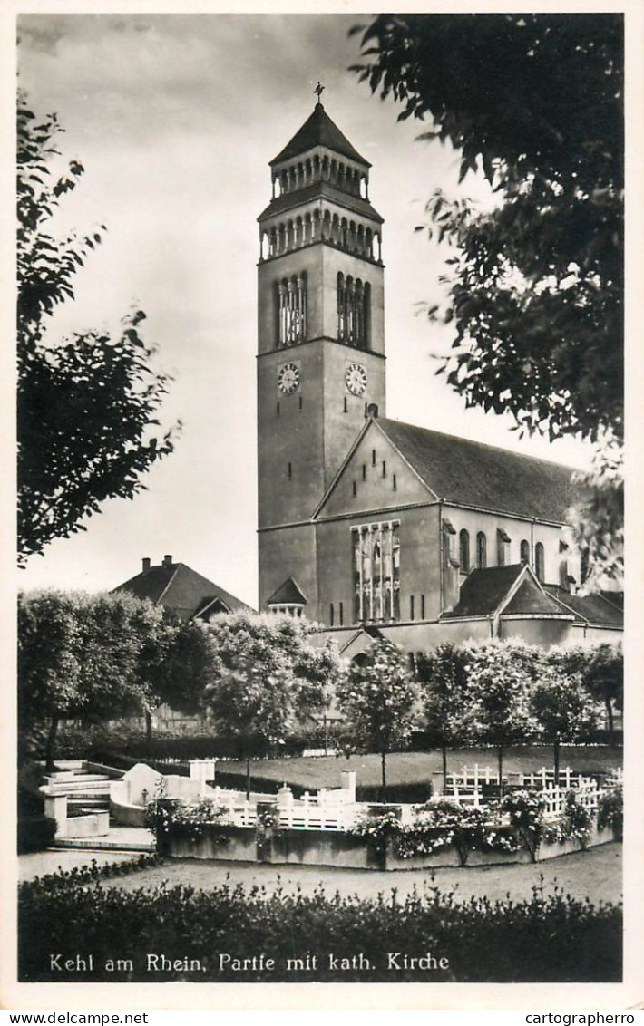 Germany Kehl Am Rhein Rhein Partie Mit Katholische Kirche - Kehl