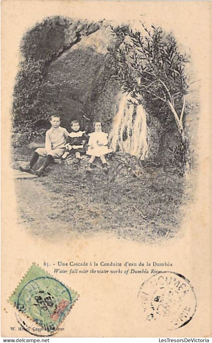 Nouvelle Calédonie - Une Cascade à La Conduite D'eau De La Dumbéa - Enfants - Oblitéré Nouméa  - Carte Postale Ancienne - Nouvelle-Calédonie