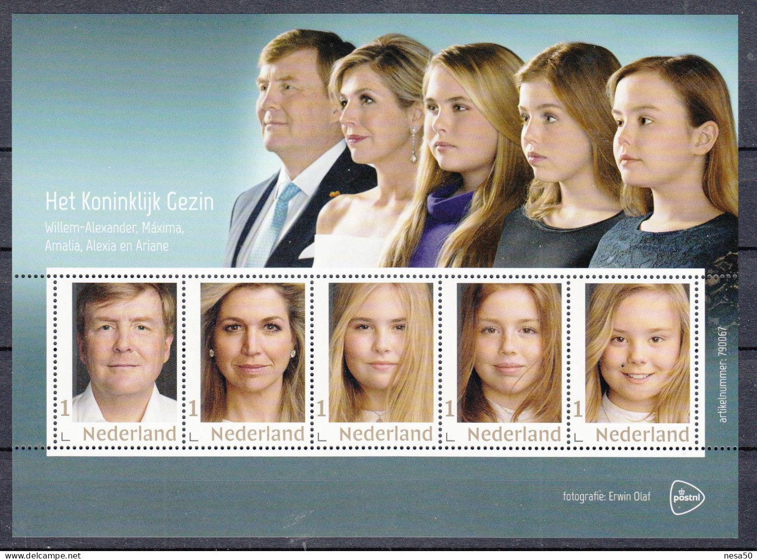 Nederland  Persoonlijke Zegels, Koninklijk Gezin Met Willem-Alexander. Maxima, Amalia, Alexia En;  Fotograaf  Erwin Olaf - Unused Stamps