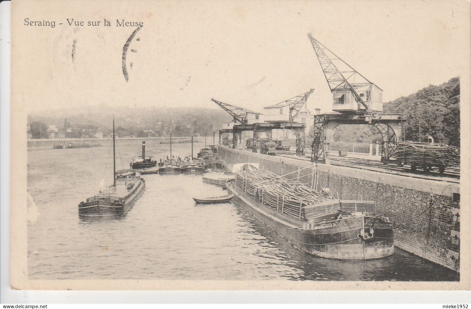 Seraing , Vue Sur La Meuse ,(  Péniche , Binnenschip ) - Seraing