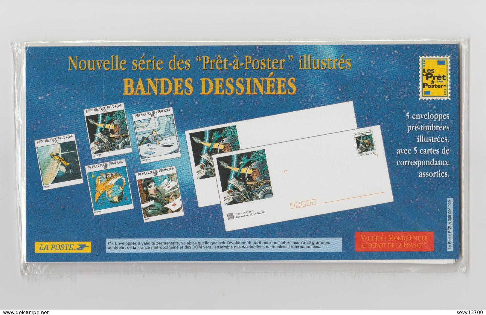 France 1997 Prêt à Poster Illustrés Bandes Dessinées 5 Enveloppes Pré Timbrées Illustrées Et 5 Cartes De Correspondance - Prêts-à-poster:  Autres (1995-...)