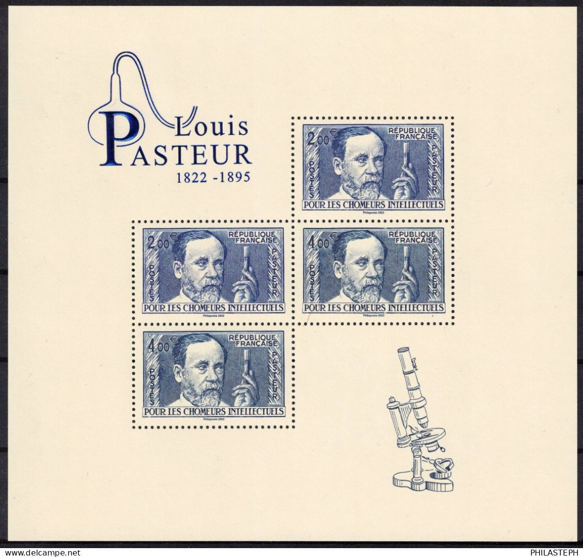 FRANCE 2022 - Bloc Bicentenaire De La Naissance De Louis Pasteur  - YT F5599 Neuf ** - Louis Pasteur