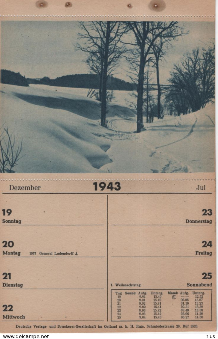 Latvia 1943 Das Schone Ostland, Winter In Livland - Latvia