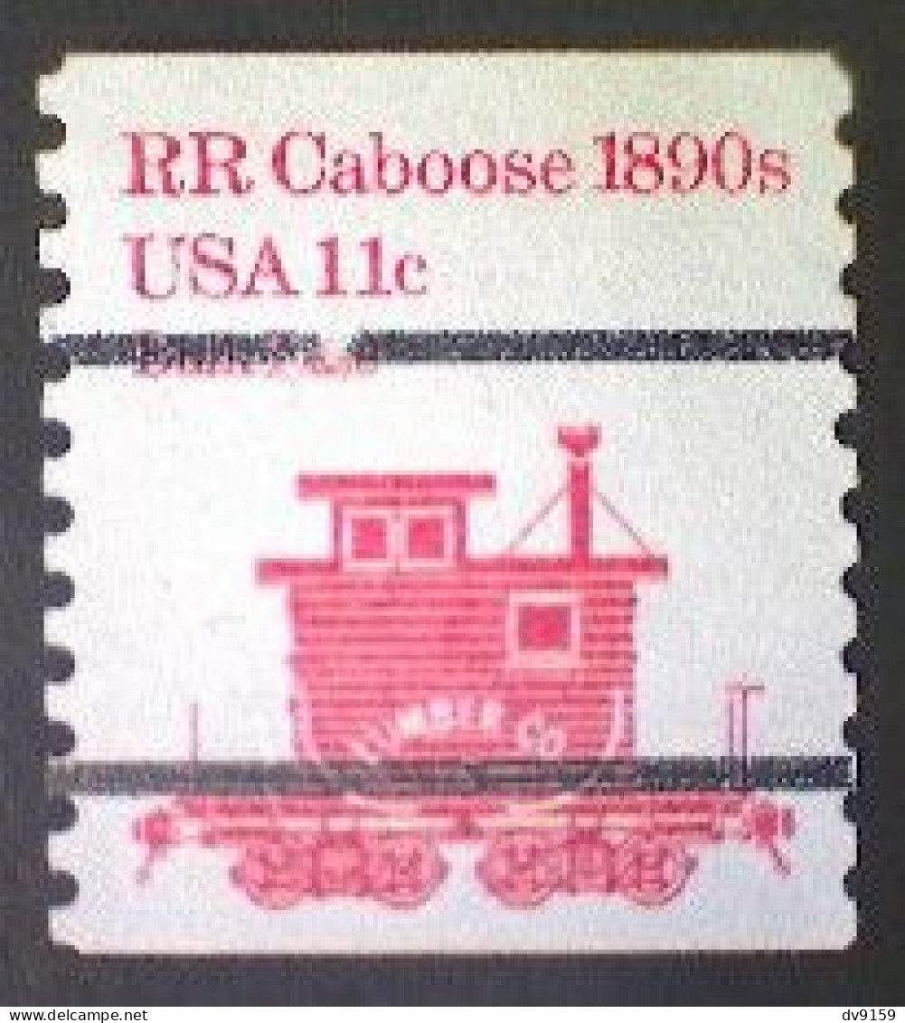 United States, Scott #1905a, Used(o), 1984 Coil, Transportation Series: Caboose Of 1890s, 11¢, Red - Gebraucht