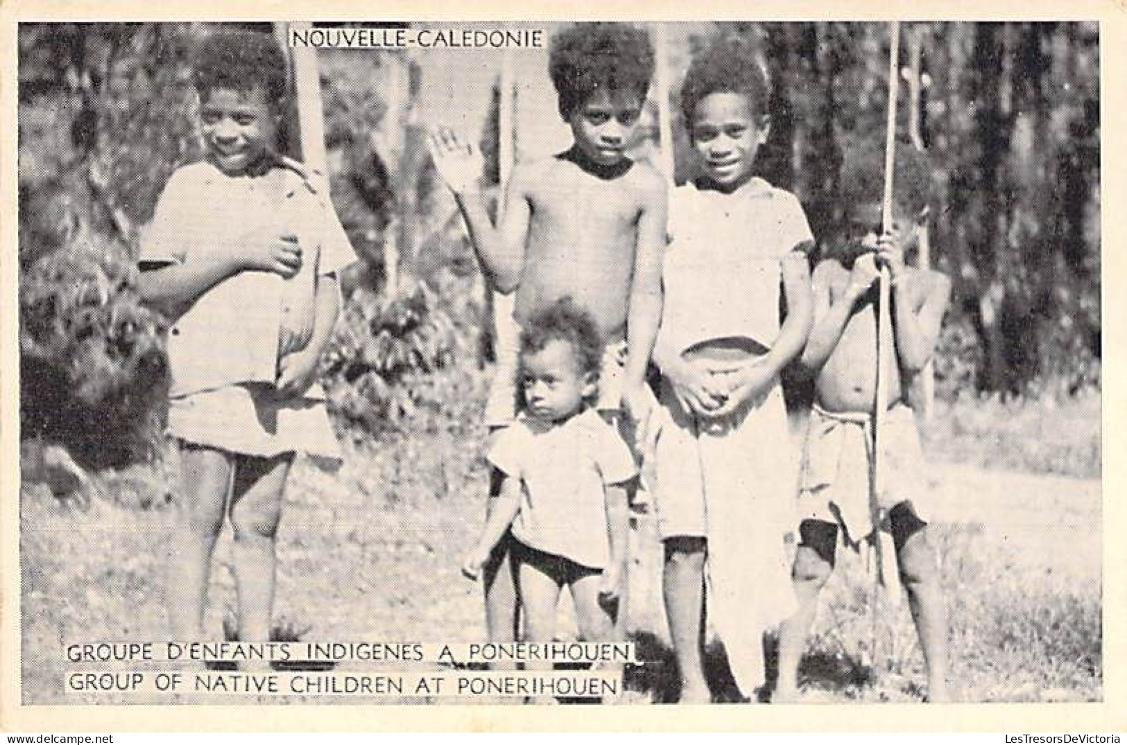 Nouvelle Calédonie - Groupe D'enfants Indigènes à Ponerihouen - Carte Postale Ancienne - Nouvelle-Calédonie