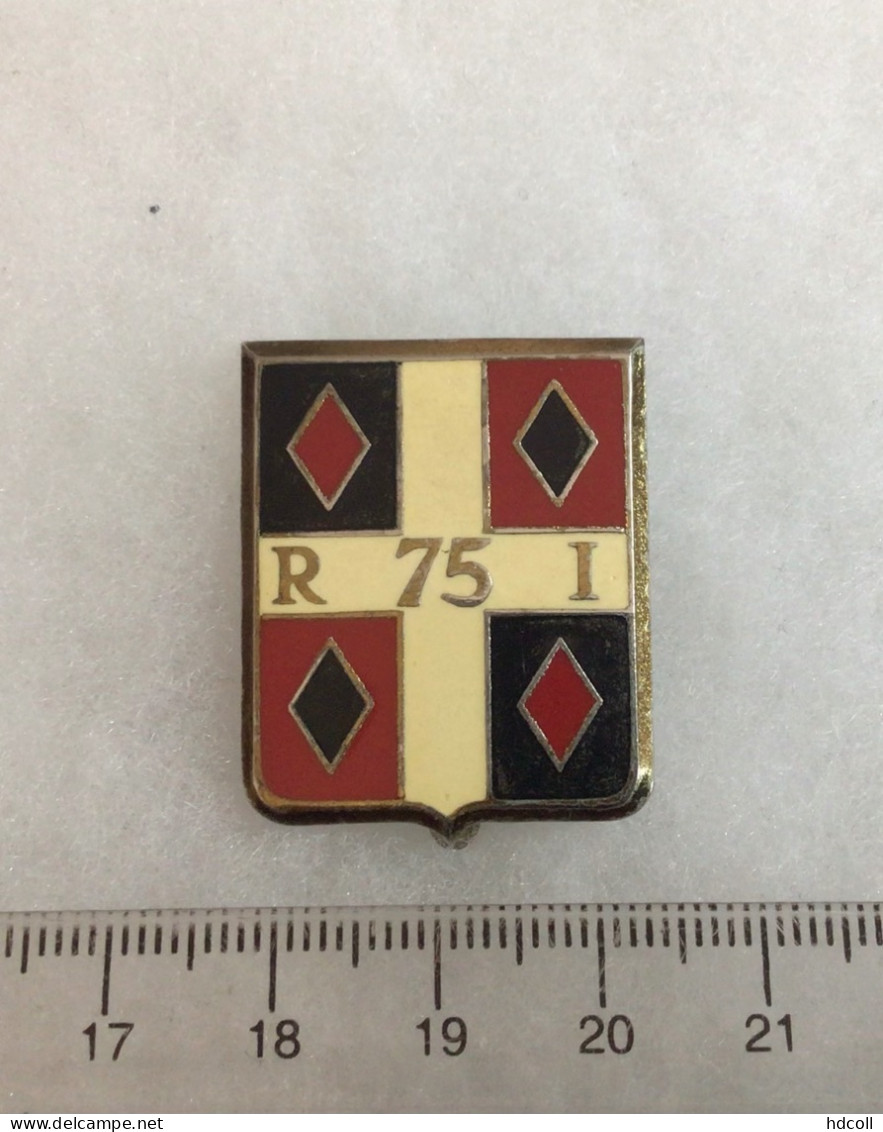 FRANCE INFANTERIE - Insigne 75° R.I, Régiment D’Infanterie - 1939-45