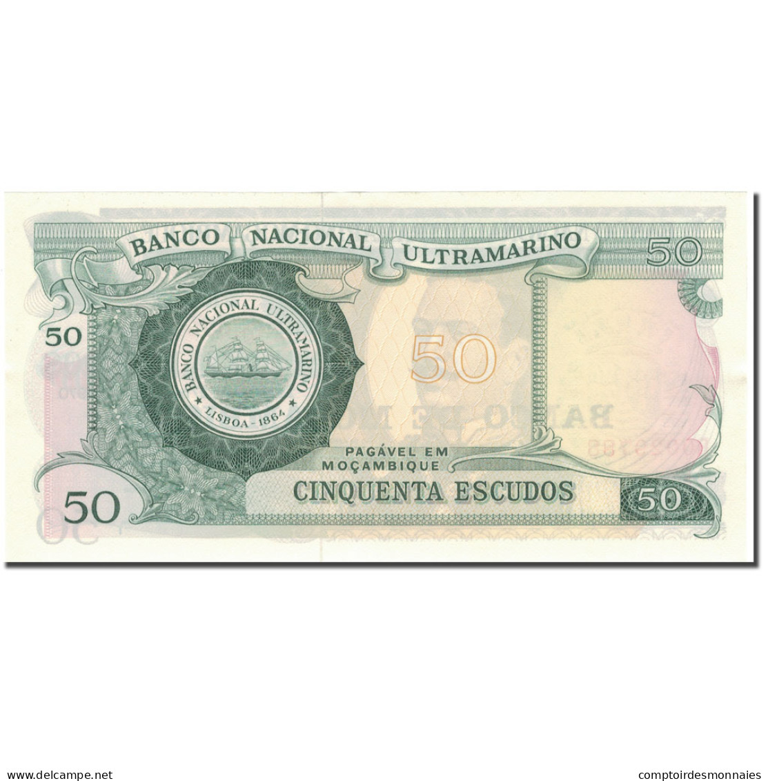 Billet, Mozambique, 50 Escudos, 1970-10-27, KM:116, NEUF - Mozambico