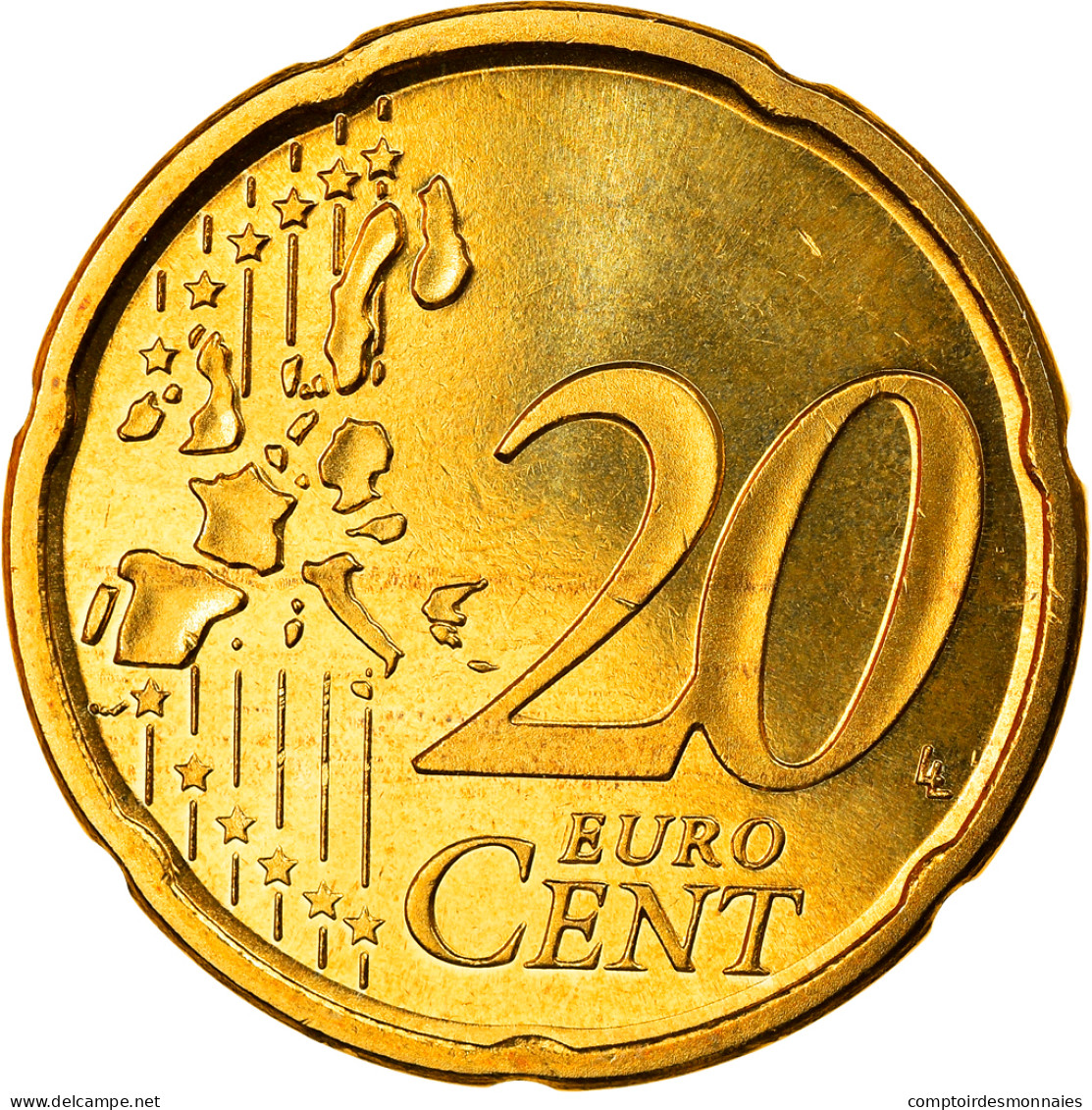 Espagne, 20 Euro Cent, 2005, Madrid, FDC, Laiton, KM:1044 - Spanien