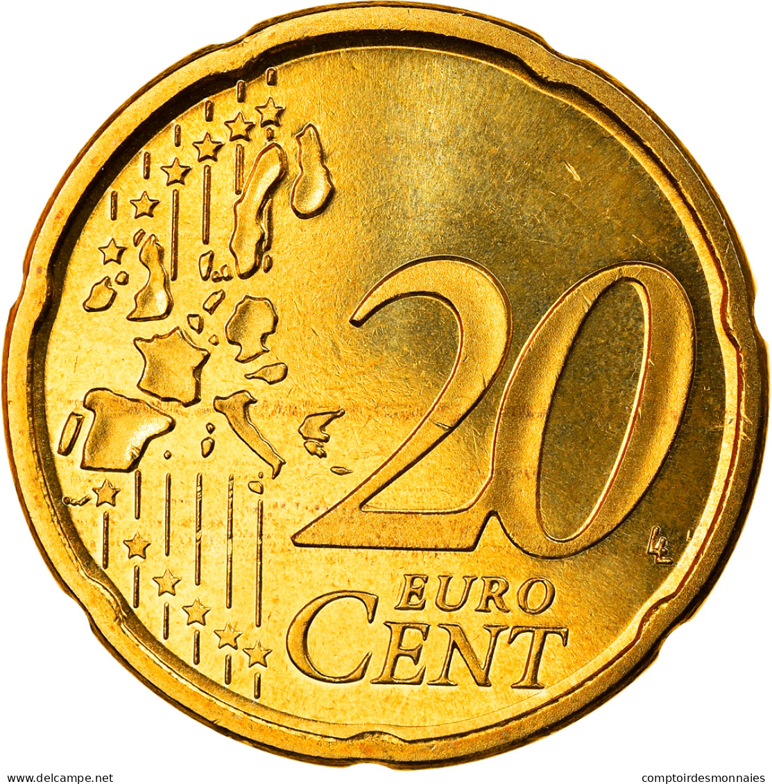Espagne, 20 Euro Cent, 2005, Madrid, FDC, Laiton, KM:1044 - España