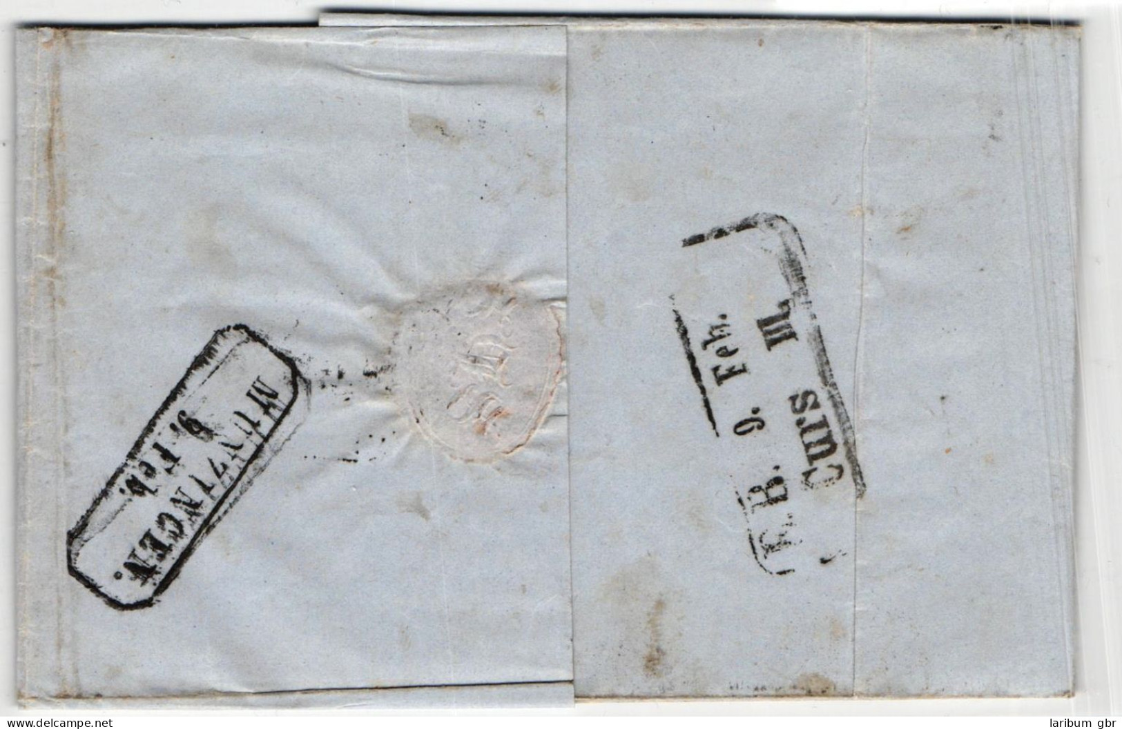 Baden 7 Auf Brief N 5 24 "Karlsruhe" Mit Eisenbahn "Curs"-Stempel III #JS804 - Lettres & Documents