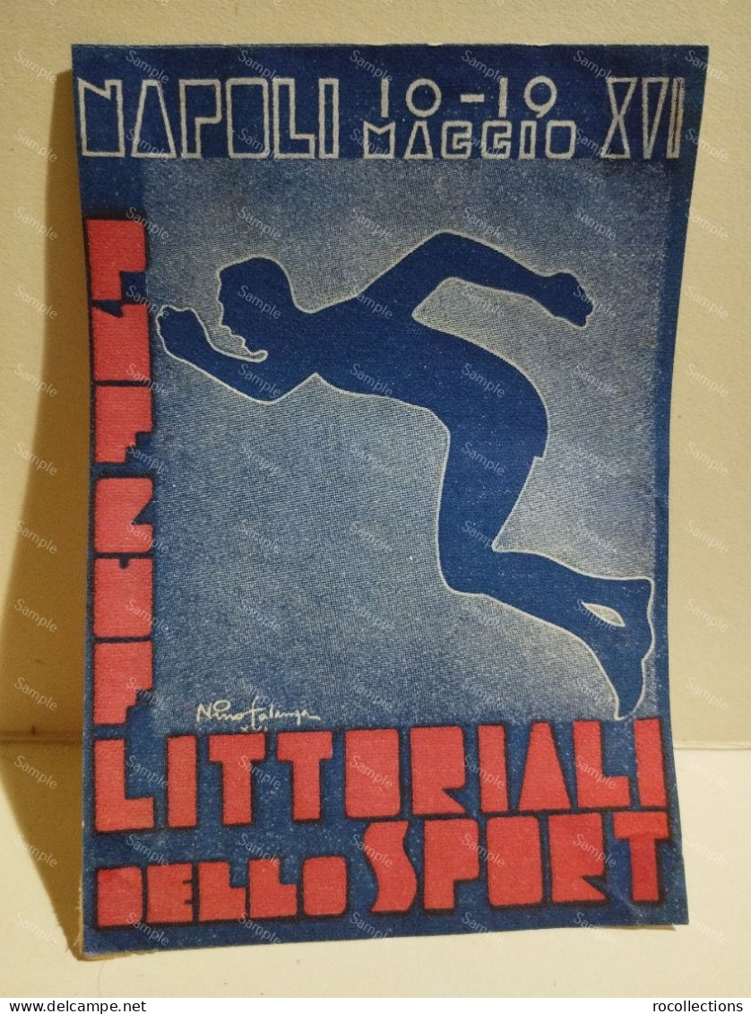 Italy Fascist Era Italia Tipo Adesivo LITTORIALI DELLO SPORT Napoli PNF. GUF. 10-19 Maggio 1938 - Pubblicitari