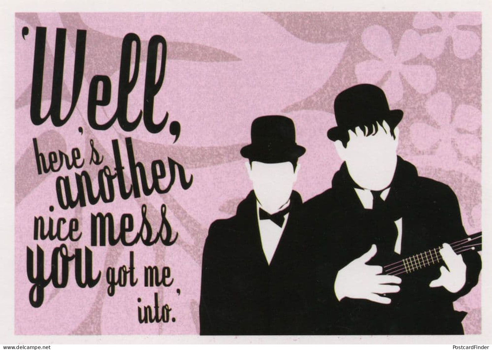 Laurel & Hardy Here's Another Fine Mess You Got Me Into Postcard - Altri & Non Classificati