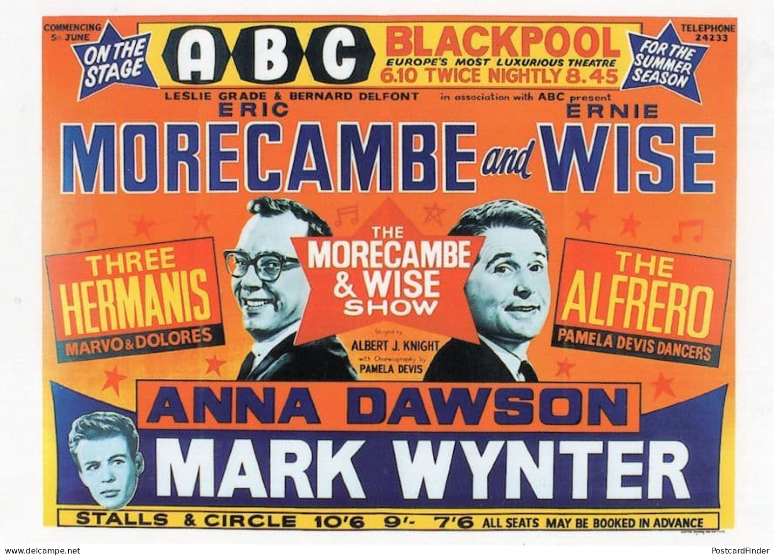 Morecambe & Wise Live At ABC Blackpool Poster Postcard - Andere & Zonder Classificatie