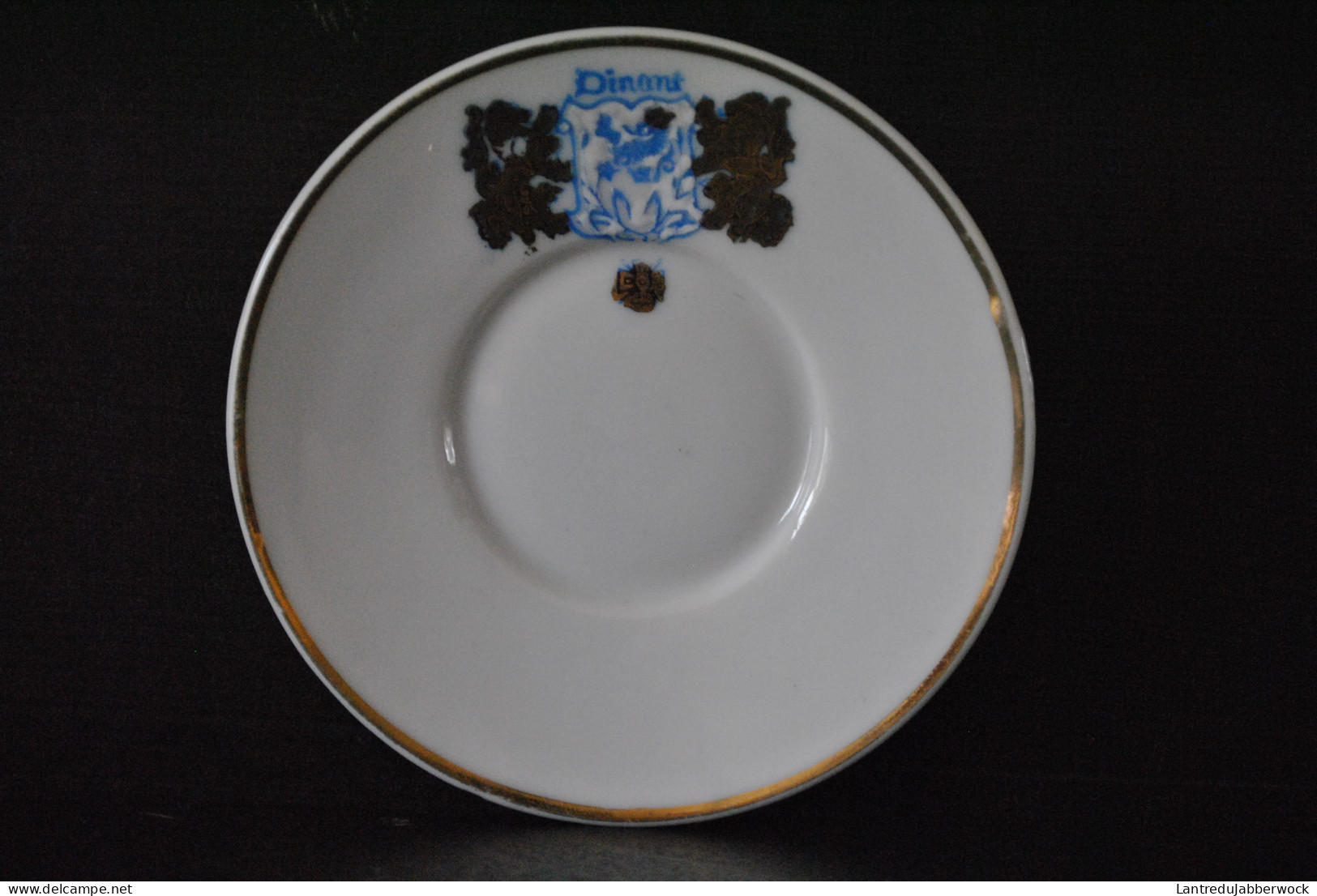 PETITE TASSE ET SOUCOUPE A MOKA EN PORCELAINE PEINTE ARMOIRIES BLASON DE DINANT Souvenir De FIN XIXe RARE Meuse SOUS - Altri & Non Classificati