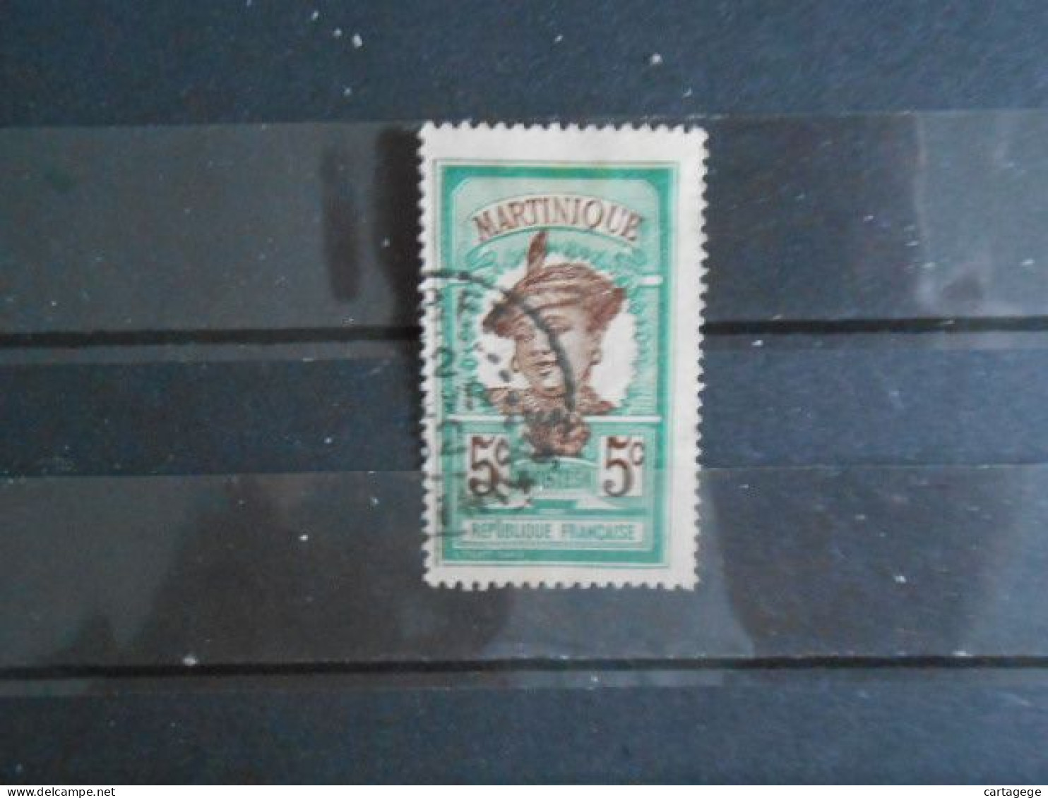 MARTINIQUE YT 64 MARTINIQUAISE 5c. Vert - Used Stamps