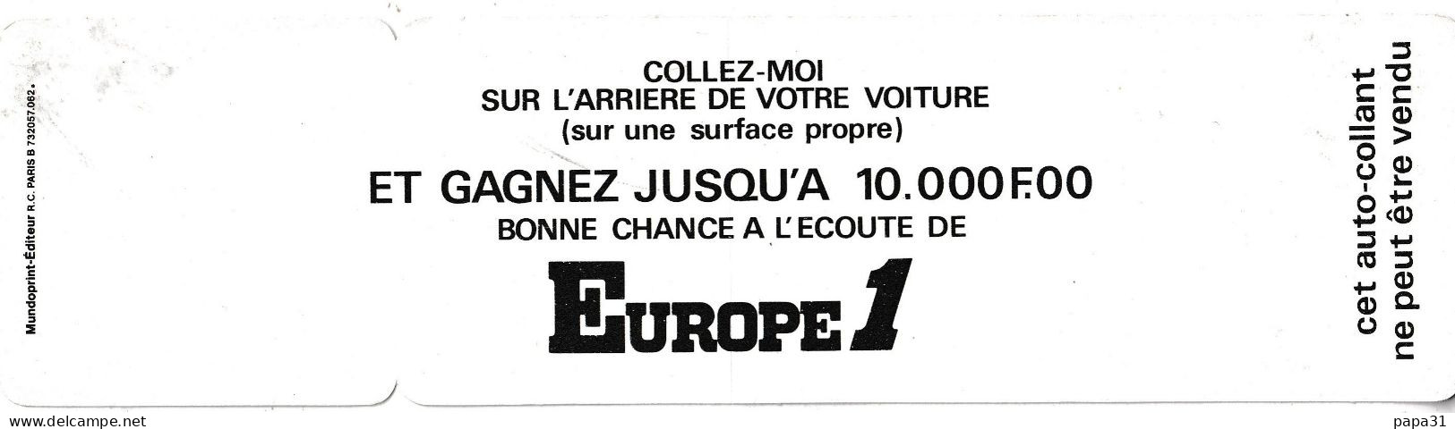 Autocollan - SHELL  EUROPE 1  Gilles SCHNEIDER - Stickers