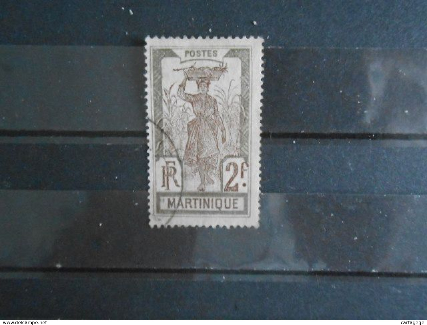 MARTINIQUE YT 76 MARTINIQUAISE 2f Gris - Used Stamps