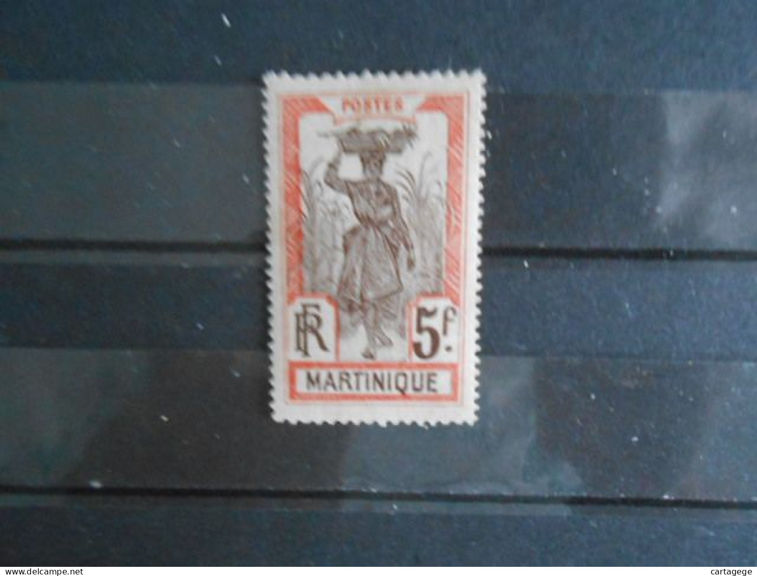 MARTINIQUE YT 77 MARTINIQUAISE 5f Rouge-orange - Unused Stamps