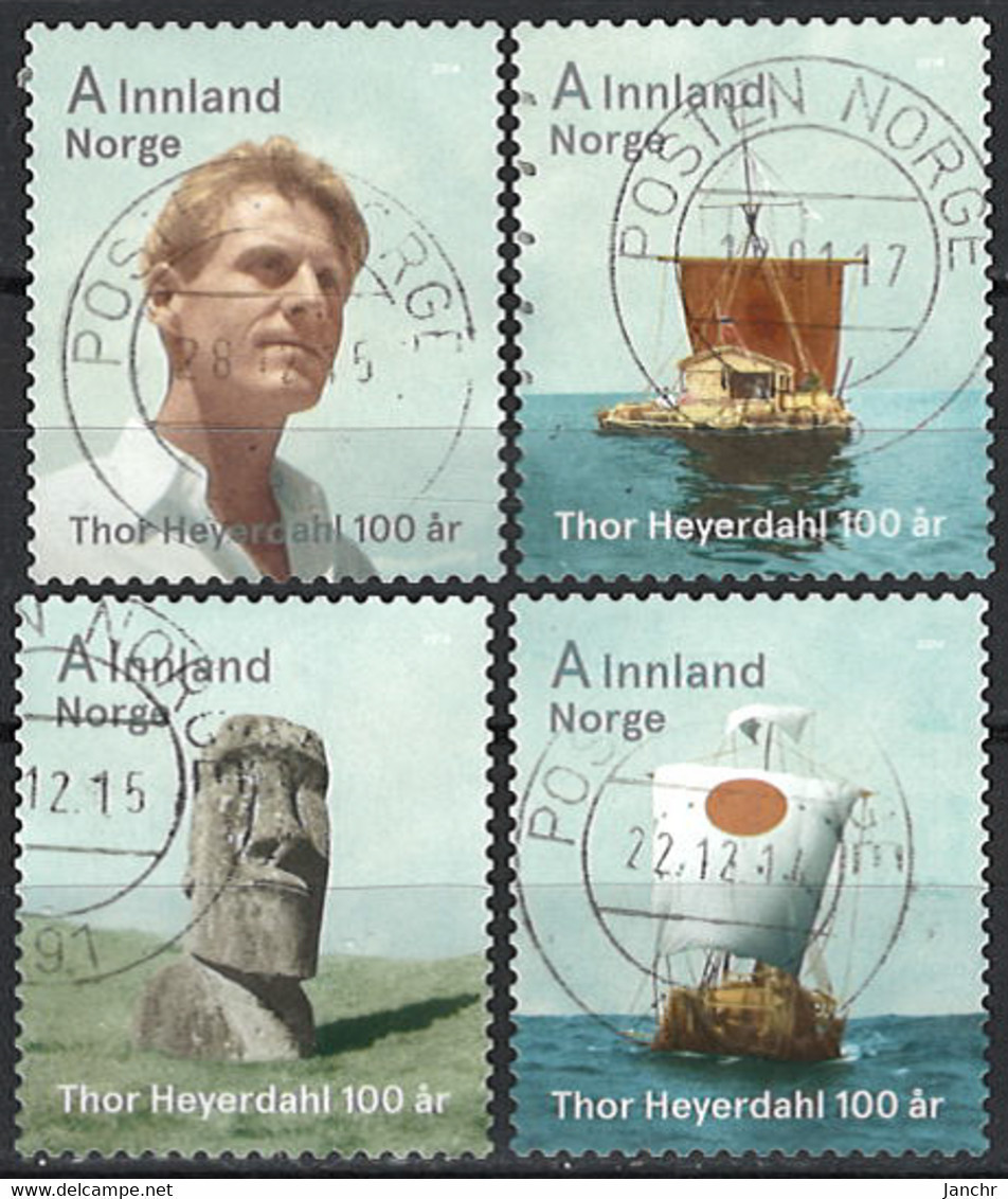 Norwegen Norway 2014. Mi.Nr. 1847-1850, Used O - Gebraucht