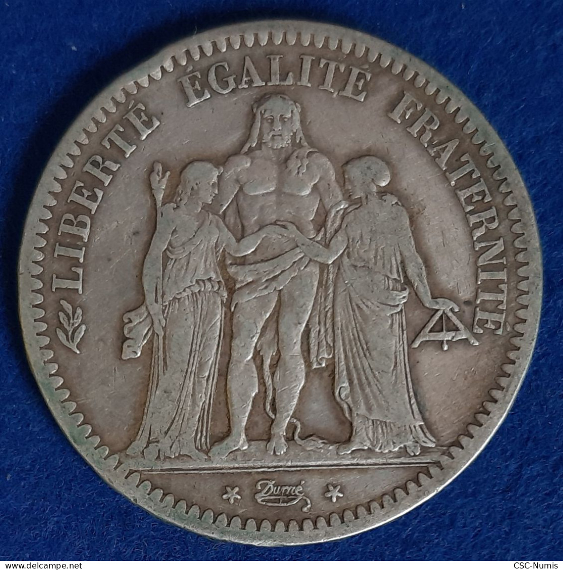 (CG#029) - II ème République - 5 Francs 1849 A, Paris - Argent - 5 Francs