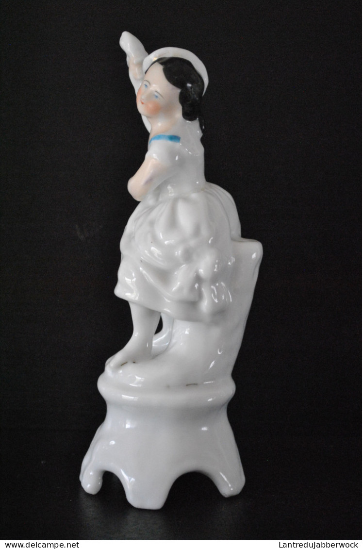 Statuette De Jeune Danseuse En Porcelaine Polychrome  XIXè Vieil Andenne Vieux Bruxelles Paris Porte Encens - Autres & Non Classés