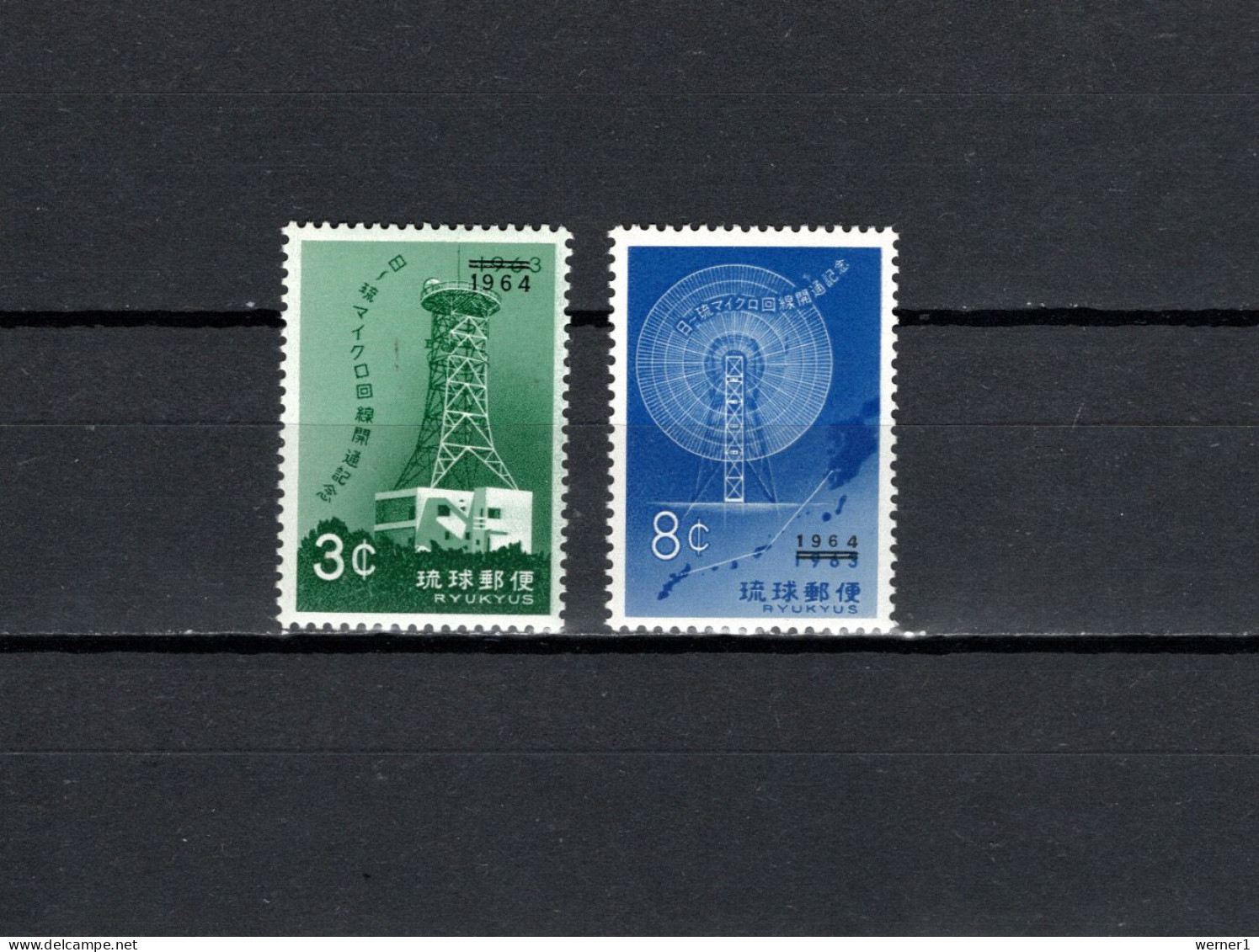 Ryu-kyu Islands 1964 Space, Telecommunication Set Of 2 MNH - Asia