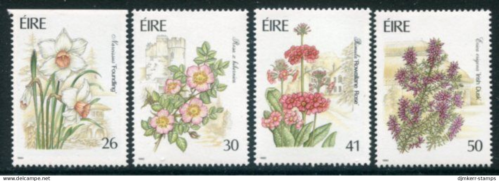IRELAND1990 Irish Garden Flowers MNH / **.  Michel 729-732 - Unused Stamps