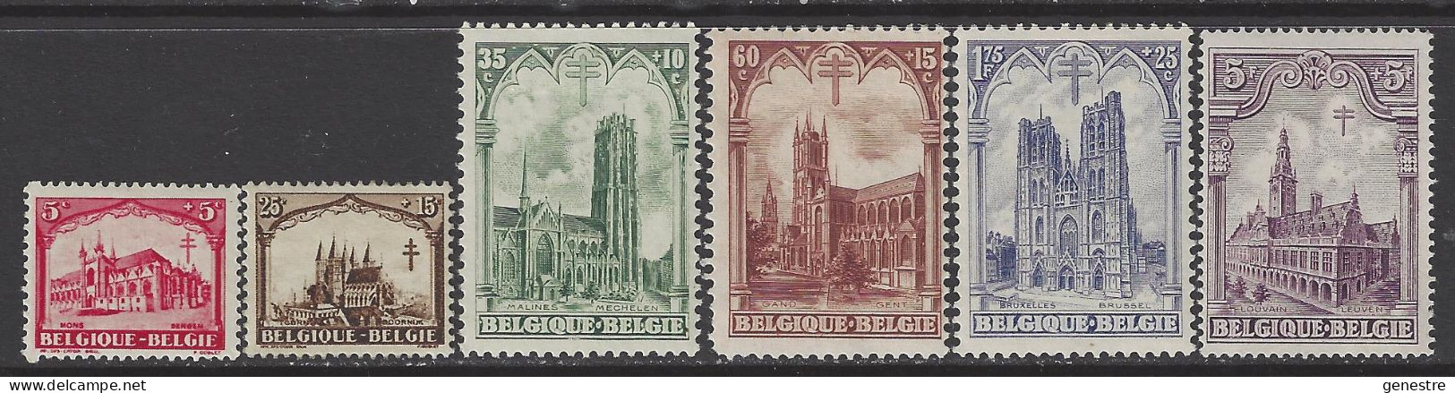 Belgique - 1928 - COB 267 à 272 * (MH) - Neufs