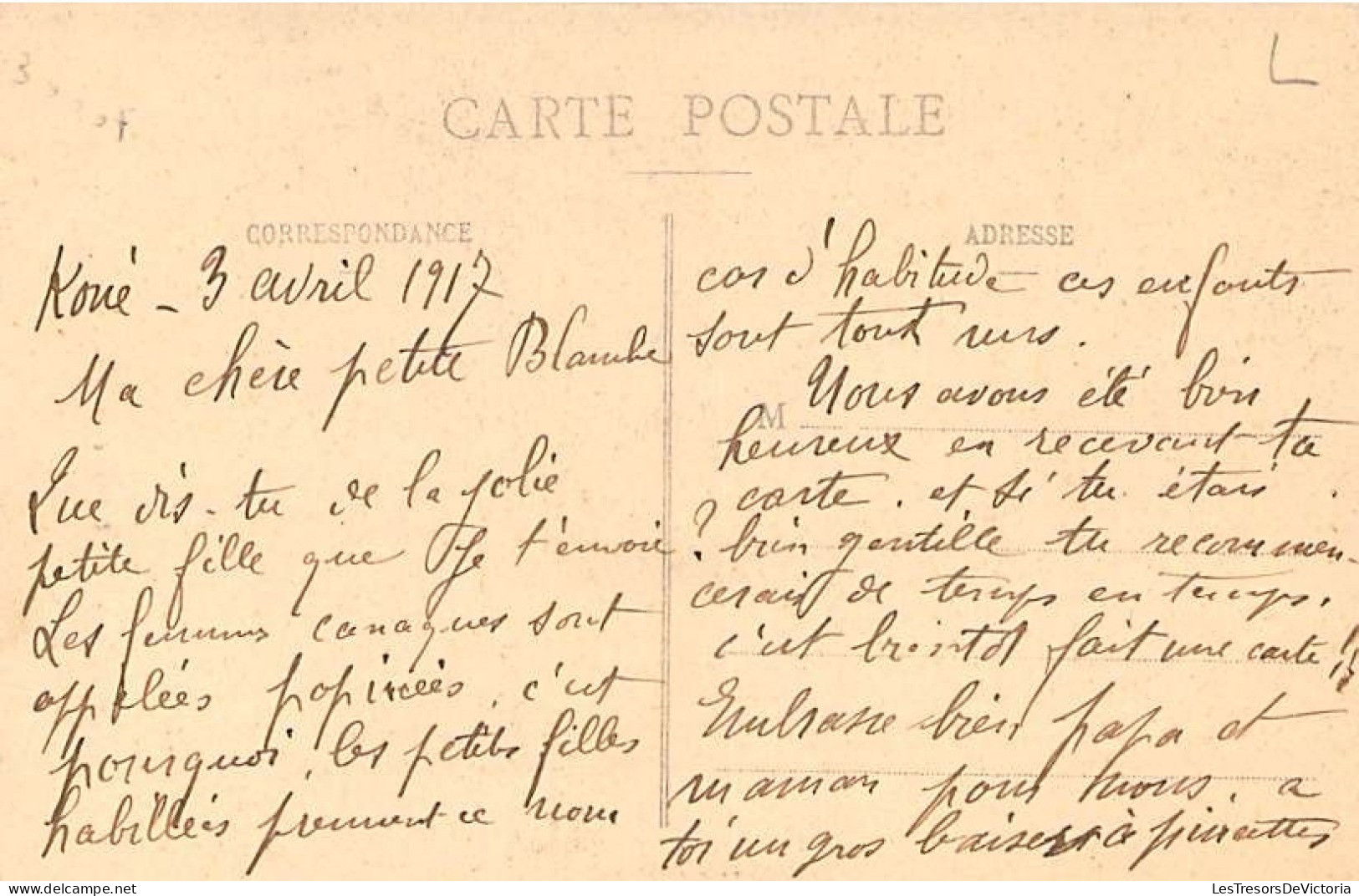Nouvelle Calédonie - Fillette En Popinée - ( Habillée En Femme) - Carte Postale Ancienne - New Caledonia