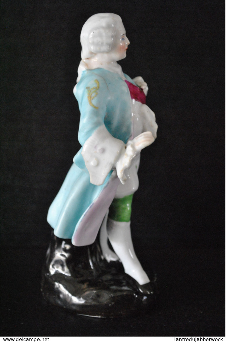 RARE Statuette Du Roi Louis XVI En Porcelaine Polychrome ACCIDENT XIXè Vieil Andenne Vieux Bruxelles Paris - Sonstige & Ohne Zuordnung