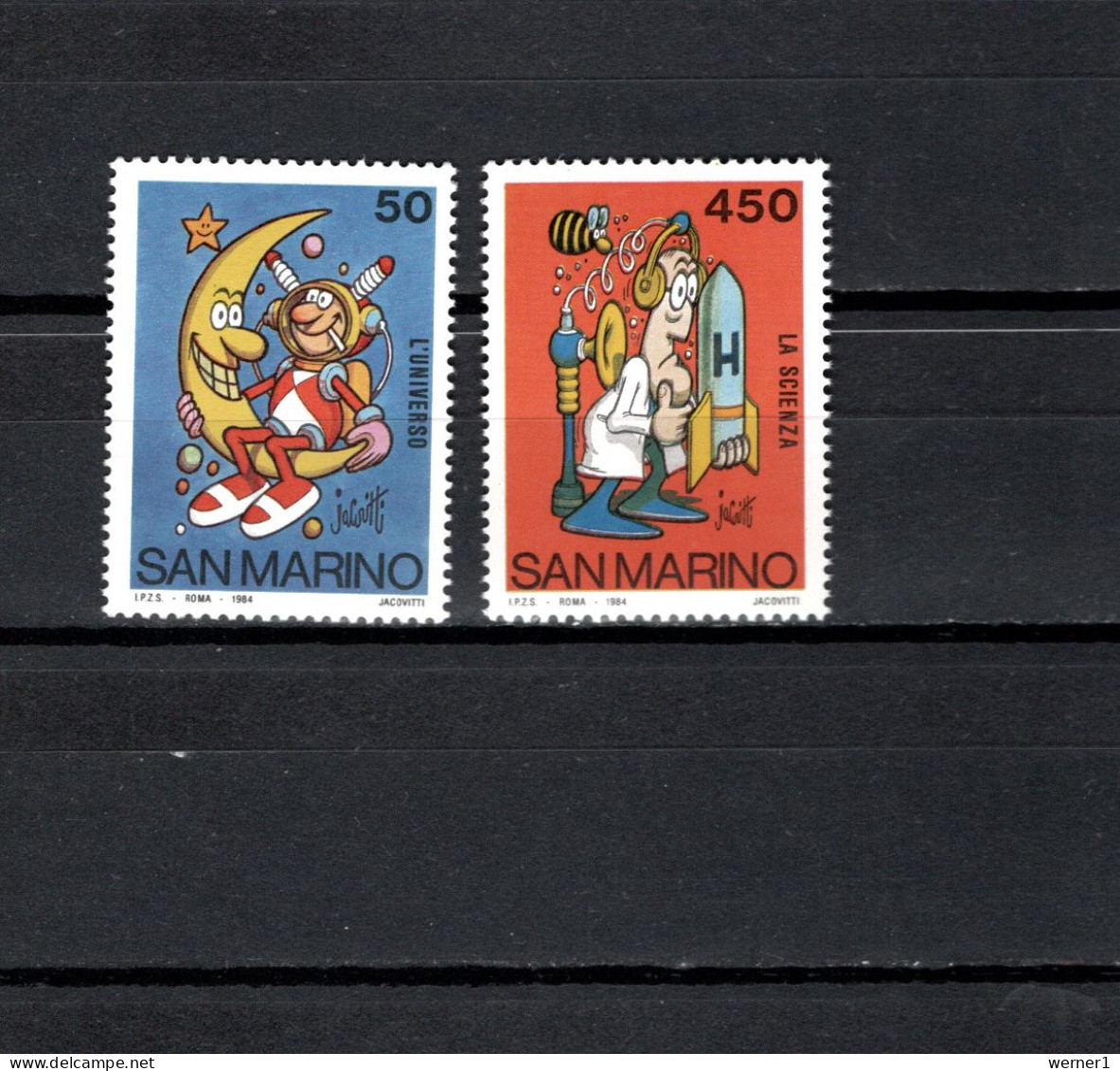 San Marino 1984 Space, Children And Philately 2 Stamps MNH - Europa