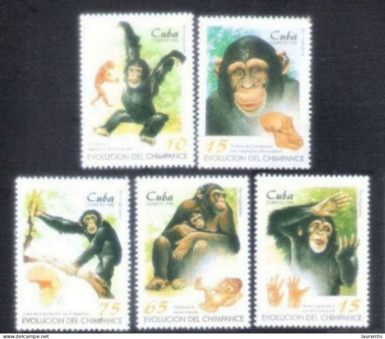 7461   Chimpanzees - 1998 - MNH - Cb - 1,85 - Scimmie
