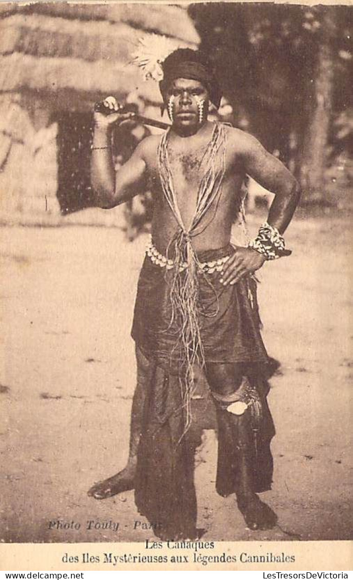 Nouvelle Calédonie - Les Canaques Des Iles Mystérieuses Aux Légendes Cannibales - Photo Touly - Carte Postale Ancienne - New Caledonia