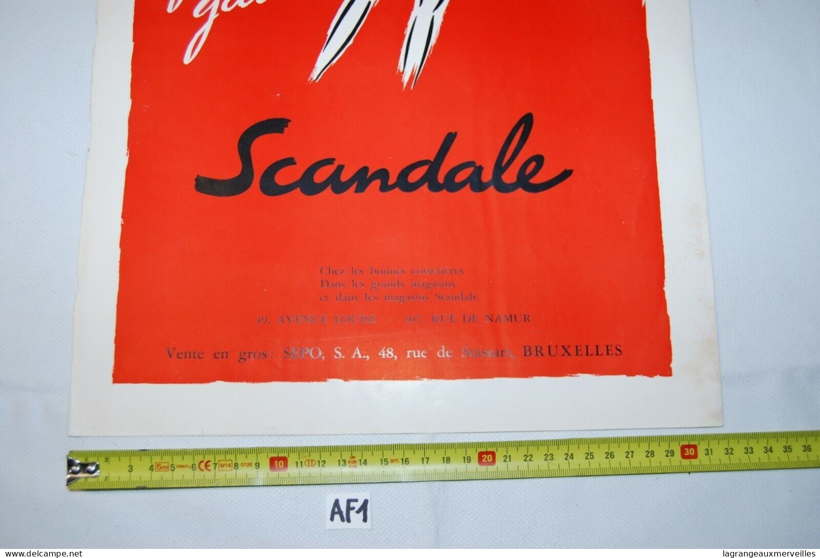 AF1 Affiche - Moi J'Ai Une Gaine - SCANDALE - Corsetière - Bruxelles - Affiches