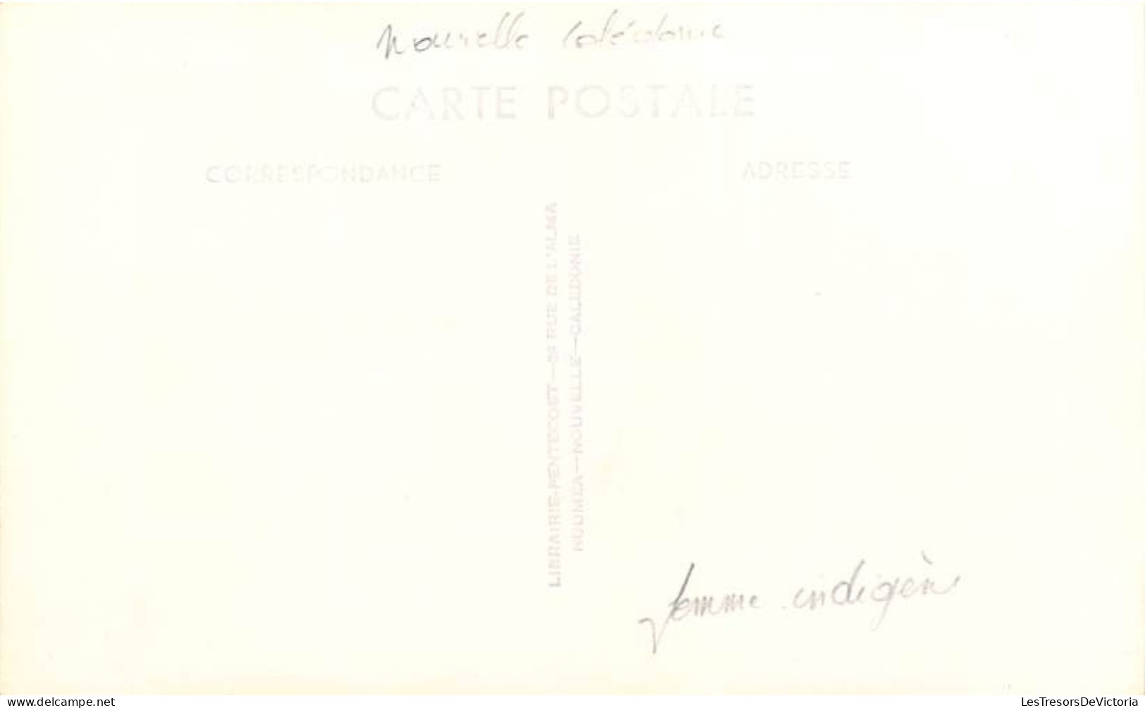 Nouvelle Calédonie - Femme Indigène - Coiffe De Feuille - Popinée - Carte Postale Ancienne - Nieuw-Caledonië