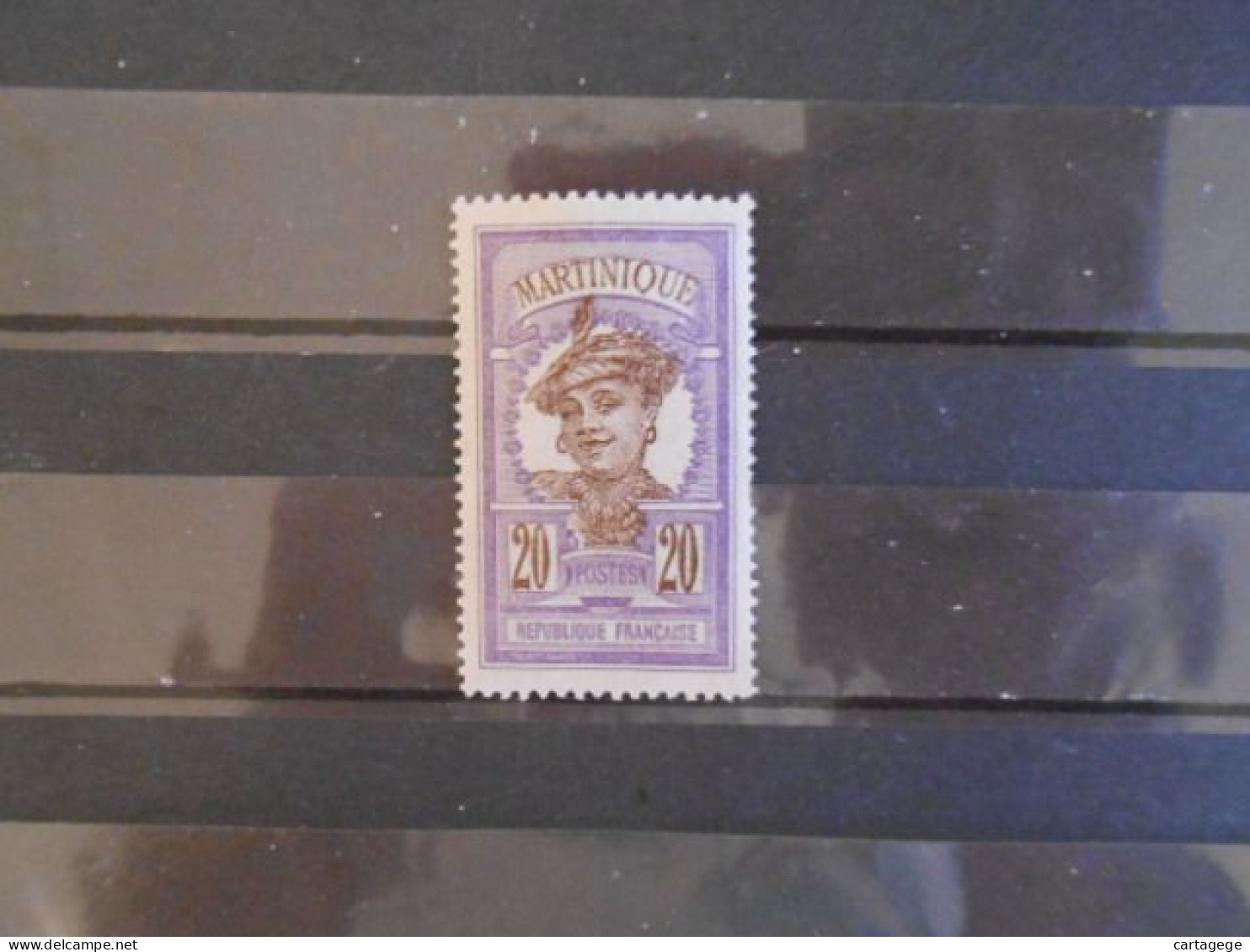 MARTINIQUE YT 67 MARTINIQUAISE 20c Violet* - Unused Stamps
