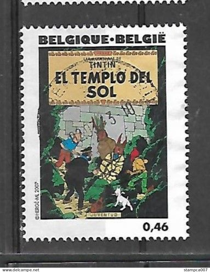 OCB Nr 3650 Tintin Kuifje Tim Strip BD Herge - Centrale Stempel - Gebraucht