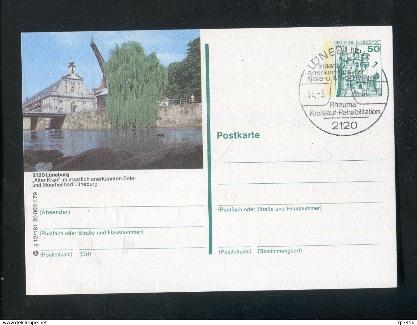 "BUNDESREPUBLIK DEUTSCHLAND" 1979, Bildpostkarte Mit Bildgleichem Stempel Ex "LUENEBURG" (R1086) - Cartoline Illustrate - Usati