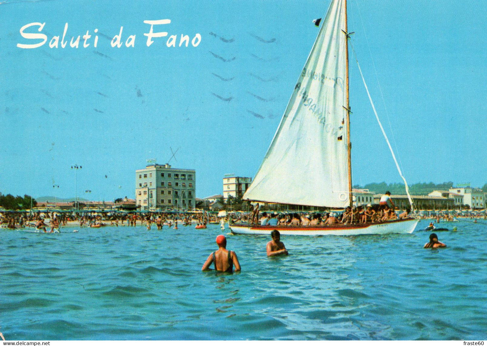 Lido Di Fano - Alberghi E Spiaggia Visti Dal Mare - Fano