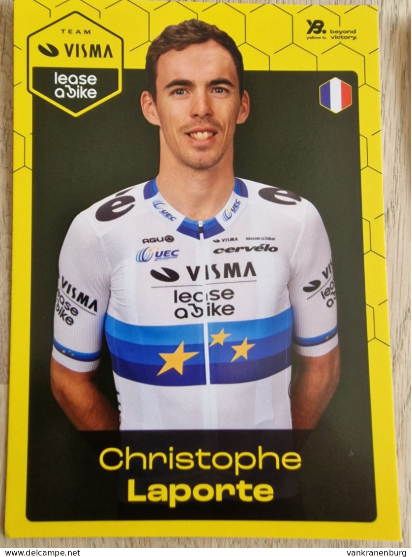 Card Christophe Laporte - Team Visma-Lease A Bike - 2024 - European Champion -cycling - Cyclisme - Ciclismo - Wielrennen - Ciclismo