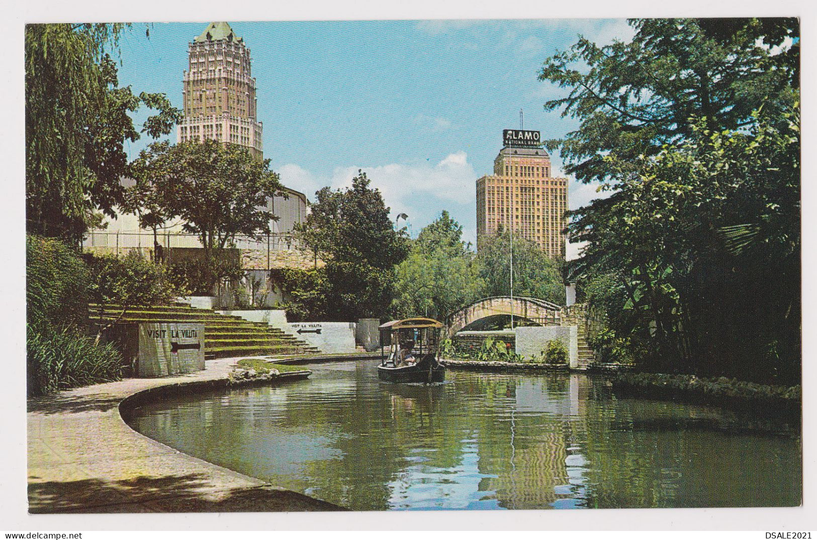 USA United States SAN ANTPNIO Texas, River, Buildings View, Vintage Photo Postcard RPPc AK (42378) - San Antonio